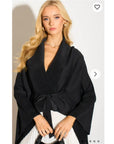 Full pleated Kimono sleeves cardigan top and tie dye print
