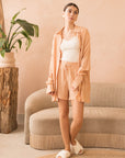 Cotton blend Duben shirt and shorts in relaxed fit co-ords Suits in Orange