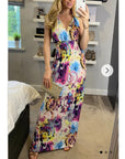 Floral print maxi dress