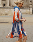 Equestrian Chain Print Shirt Dress