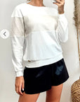 Gold Print Cream Sweatshirt Top