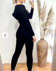 Hoodies top and leggings set
