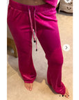 Velour Tracksuits with short sleeves (Pink)