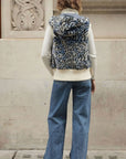 Faux Fur Jacket (Blue)