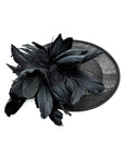 Statement Feather Flower Wide Brim Fascinator