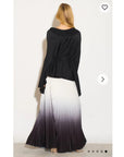 Full pleated Kimono sleeves cardigan top and tie dye print
