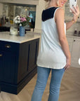 Leather Look on shoulder & back with stud Vest