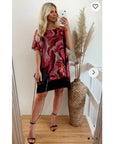 Multi color Print Oversize dress