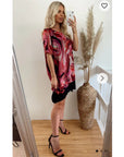 Multi color Print Oversize dress