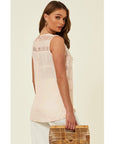 Mesh Chiffon Vest Top (Peach)