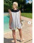 Tie dye Fringed Chiffon Lace Shoulder Vest