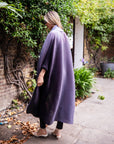 Oversized Full pleated Tie Dye color Cardigan in Black/Purple