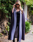 Oversized Full pleated Tie Dye color Cardigan in Black/Purple