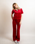 Tracksuits with short sleeves (Red)
