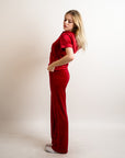 Tracksuits with short sleeves (Red)