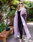 Oversized Full pleated Tie Dye color Cardigan in Purple