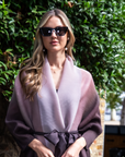 Oversized Full pleated Tie Dye color Cardigan in Purple