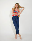 Check Print Jumpsuits (Red)