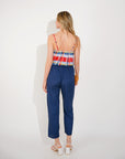 Check Print Jumpsuits (Red)