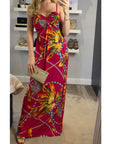 Chain Print Maxi Dress