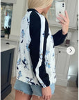 Floral Print Bomber Jacket (White floral)