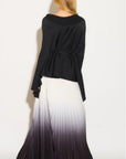 Full pleated Kimono sleeves cardigan top and tie dye print