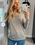 Diamanté Embellished Long Sleeve Top