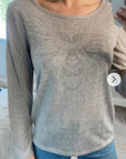 Diamanté Embellished Long Sleeve Top