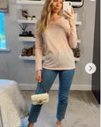 Diamanté Embellished Long Sleeve Top