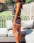 Parrot bird floral print tassel co-ords suits