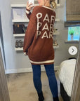 PARIS Lettering Embroidered cardigan