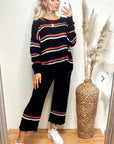 Knit Jumper & Trousers Co-ord with Stripes