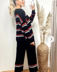 Knit Jumper & Trousers Co-ord with Stripes