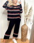 Knit Jumper & Trousers Co-ord with Stripes