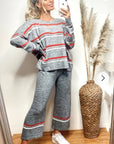 Knit Jumper & Trousers Co-ord with Stripes