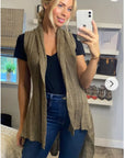 Sleeveless Wool Knitted Cardigan
