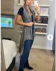 Sleeveless Wool Knitted Cardigan