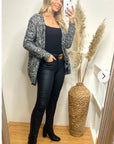 Black & Grey Waterfall Cardigans