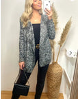 Black & Grey Waterfall Cardigans