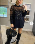 Sequin embellished shoulder and front soft knit Jumper