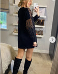 Sequin embellished shoulder and front soft knit Jumper