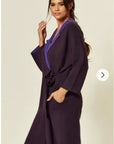 Double-sided wool blend jacket coat (Purple)