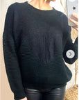 Plain Black V-design feature Jumper