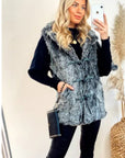 Faux Fur Oversize Hoody Coat
