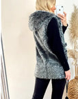 Faux Fur Oversize Hoody Coat