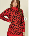 Leopard Print Fluffy Jumper