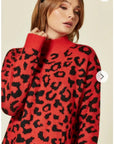 Leopard Print Fluffy Jumper