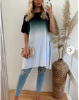 Tie dye Cotton Long top (Black)