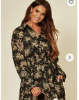 Multi Floral Printed overisze Shirt Dress