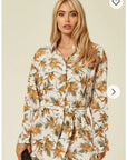 Multi Floral Printed overisze Shirt Dress